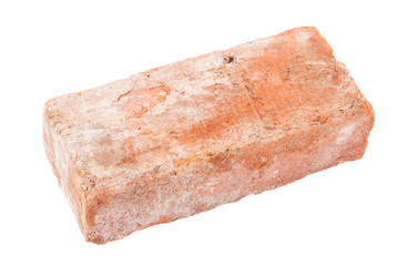 Brick red clay isolated on white background