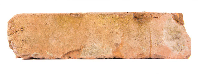 Brick red clay isolated on white background