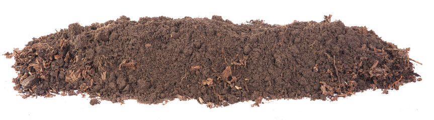 Soils for plants. isolated on white background