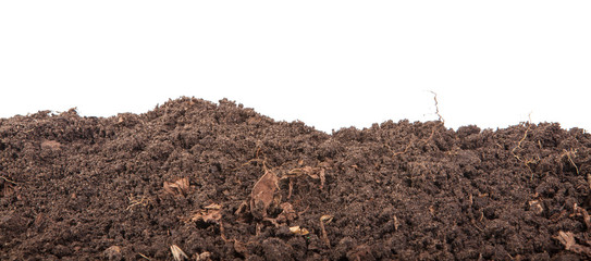 Soils for plants. isolated on white background