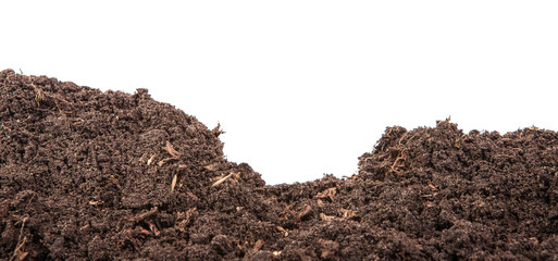 Soils for plants. isolated on white background