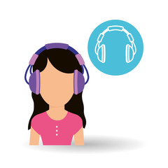 Music design. Online concept. Media illustration