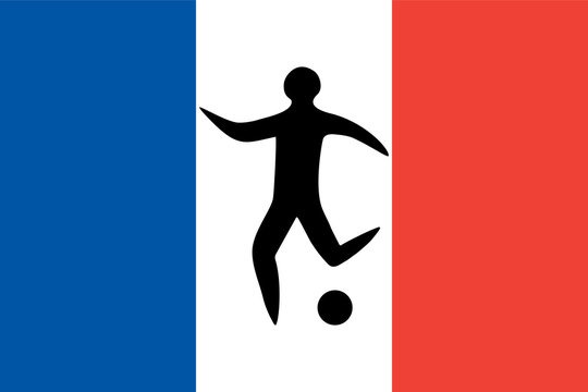 Sportsman man soccer player with ball silhouette 