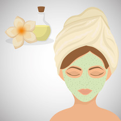 Spa center design. Skin care concept. Flat illustration