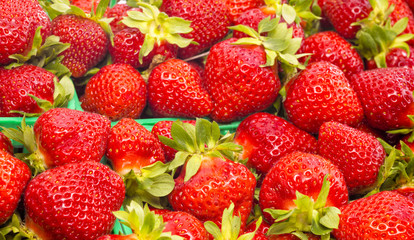 baskets of fresh whole strawberries