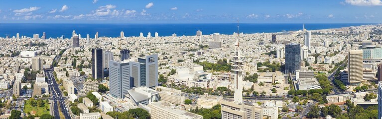 Panoramic Skyline Of Tel Aviv