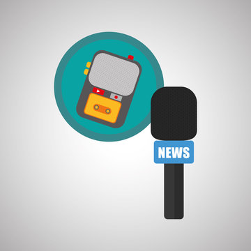 News design. Broadcasting concept. communication icon, vector