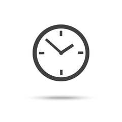 Clock icon, sign, symbol isolated