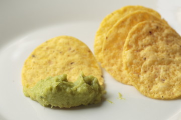 Guacamole and chips