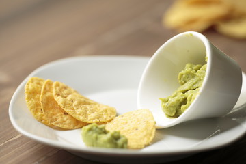 Guacamole and chips