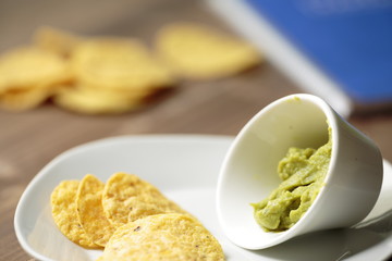 Guacamole and chips