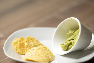 Guacamole and chips