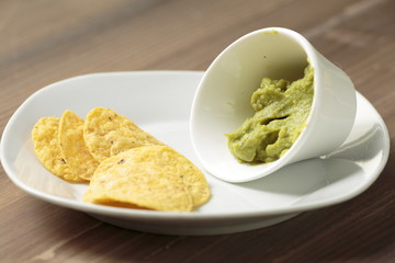 Guacamole and chips