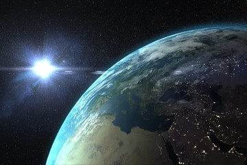 Aerial view of the Earth © vectorfusionart