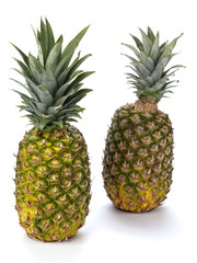 Obraz premium Two Pineapples on White