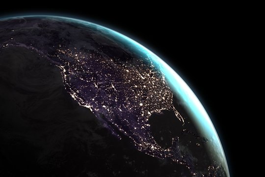 Fototapeta Aerial view of the Earth