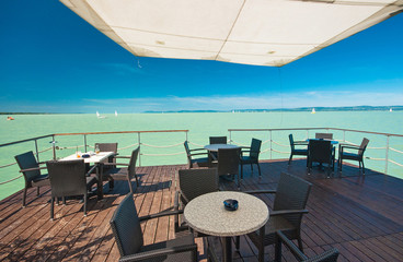 Bar at lake Balaton, Hungary