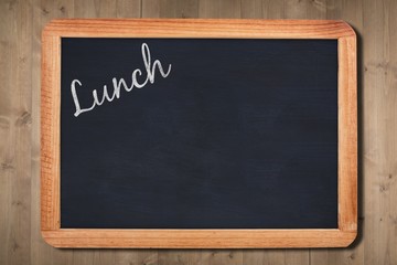 Composite image of lunch message 