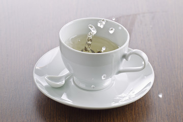 cup of splashing lime tea