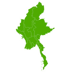 ミャンマー　地図　 国　アイコン