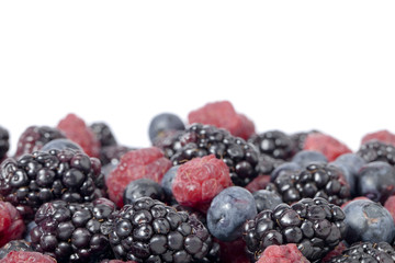 blackberry, blueberry and raspberry in abundance