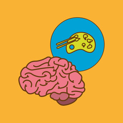 Think different design over white background