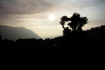 mountain morning view