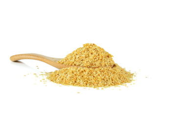 Wheat germ on white background