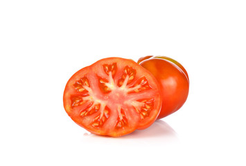 tasty tomatoes isolated on the white background