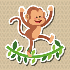 Monkey design, animal  and cartoon concept