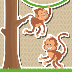 Monkey design, animal  and cartoon concept