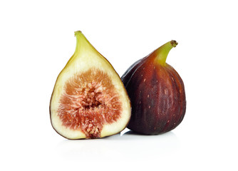 Fresh figs isolated on white background