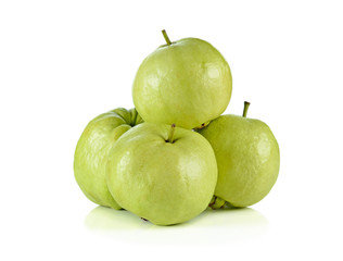 Guava fruit isolated on the white background