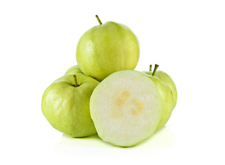 Guava fruit isolated on the white background