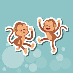 Monkey design, animal  and cartoon concept