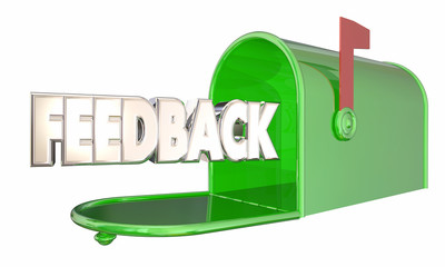 Feedback Message Input Comments Mailbox Word 3d Illustration