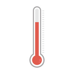 thermometer icon flat design vector - obrazy, fototapety, plakaty