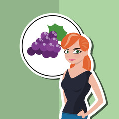 Healthy food design, organic and natural concept