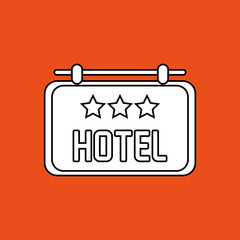 Hotel design, flat illustration