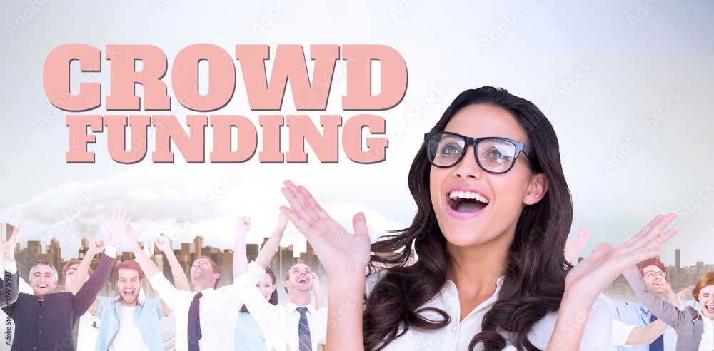 Canvas Prints Composite image of the word crowdfunding against white backgroun