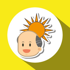 sun design, flat illustration