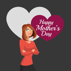 Happy mothers design. white background. celebration concept