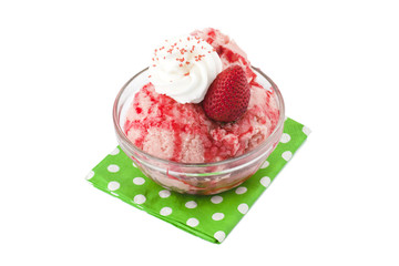 strawberry flavored ice cream