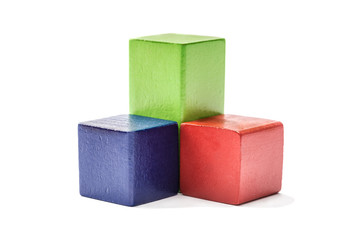 wooden geometric shapes