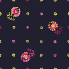 Ethnic boho seamless pattern. Print. Repeating background. Cloth design, wallpaper.