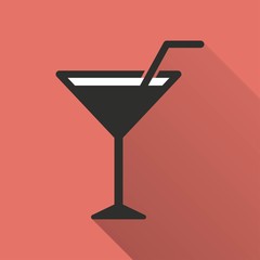 Cocktail - vector icon.