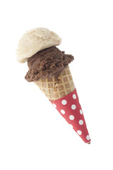 chocolate and vanilla ice cream