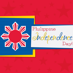 Funky Philippine Independence Day card in vector format.