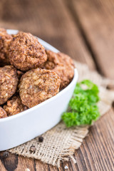 Fried Meatballs (close-up shot)
