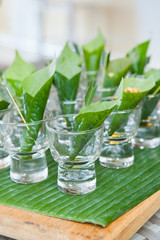 Mini Canape set for wedding party.